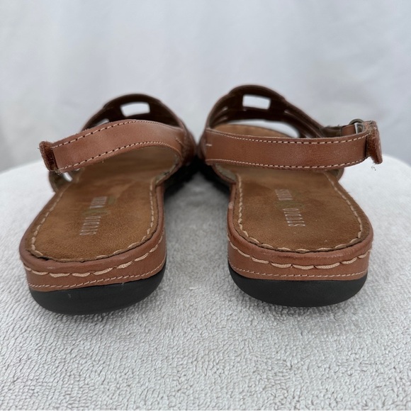 Studio Works Women's Patty Sandals 9.5 Antique Tan Hook & Loop Closure New - Picture 3 of 8